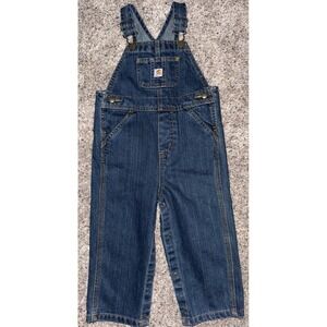 24M Carhartt Denim Overalls Baby‎ Toddler 24 Months Blue Jeans EUC